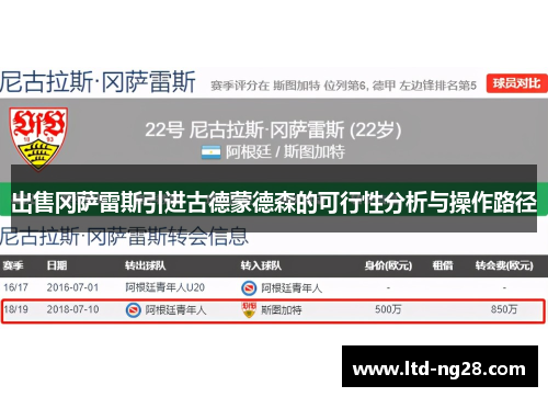 出售冈萨雷斯引进古德蒙德森的可行性分析与操作路径