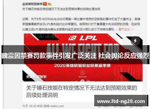 魏震因禁赛罚款事件引发广泛关注 社会舆论反应强烈